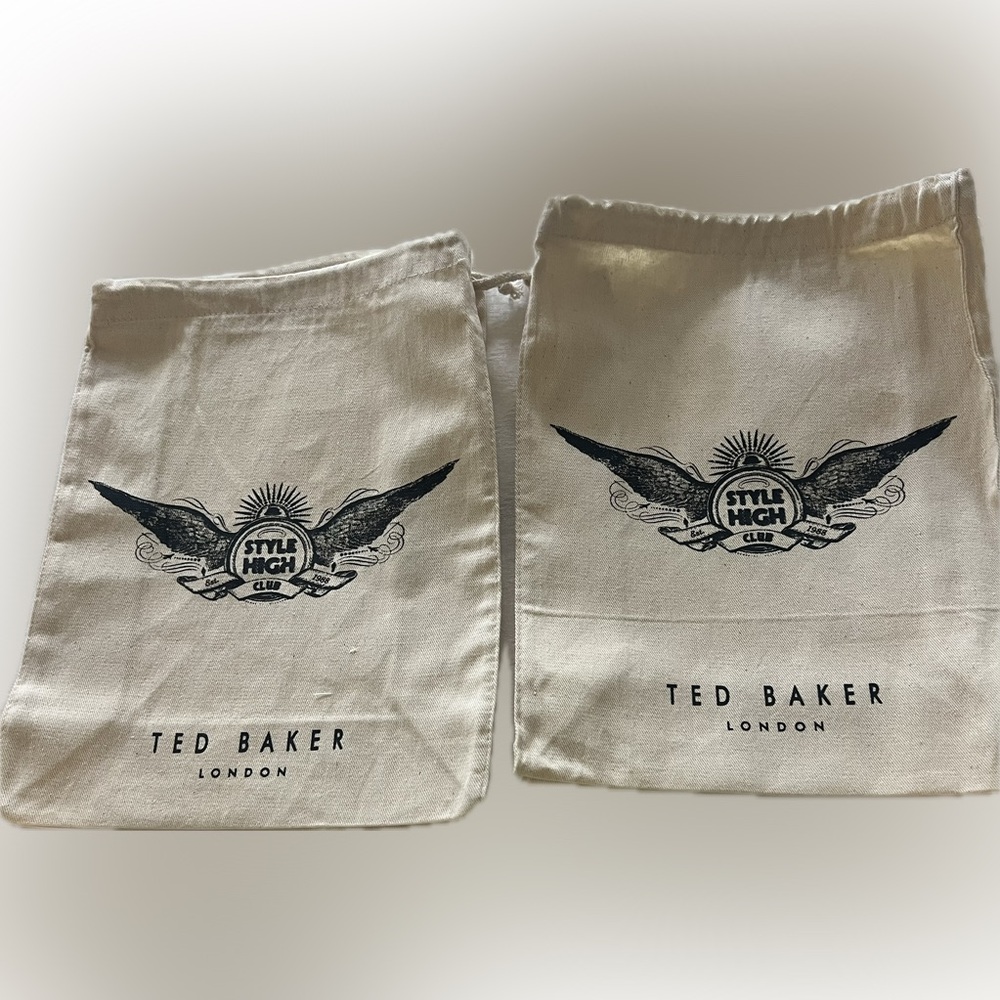 Ted Baker Cream Canvas Bags with Black Design